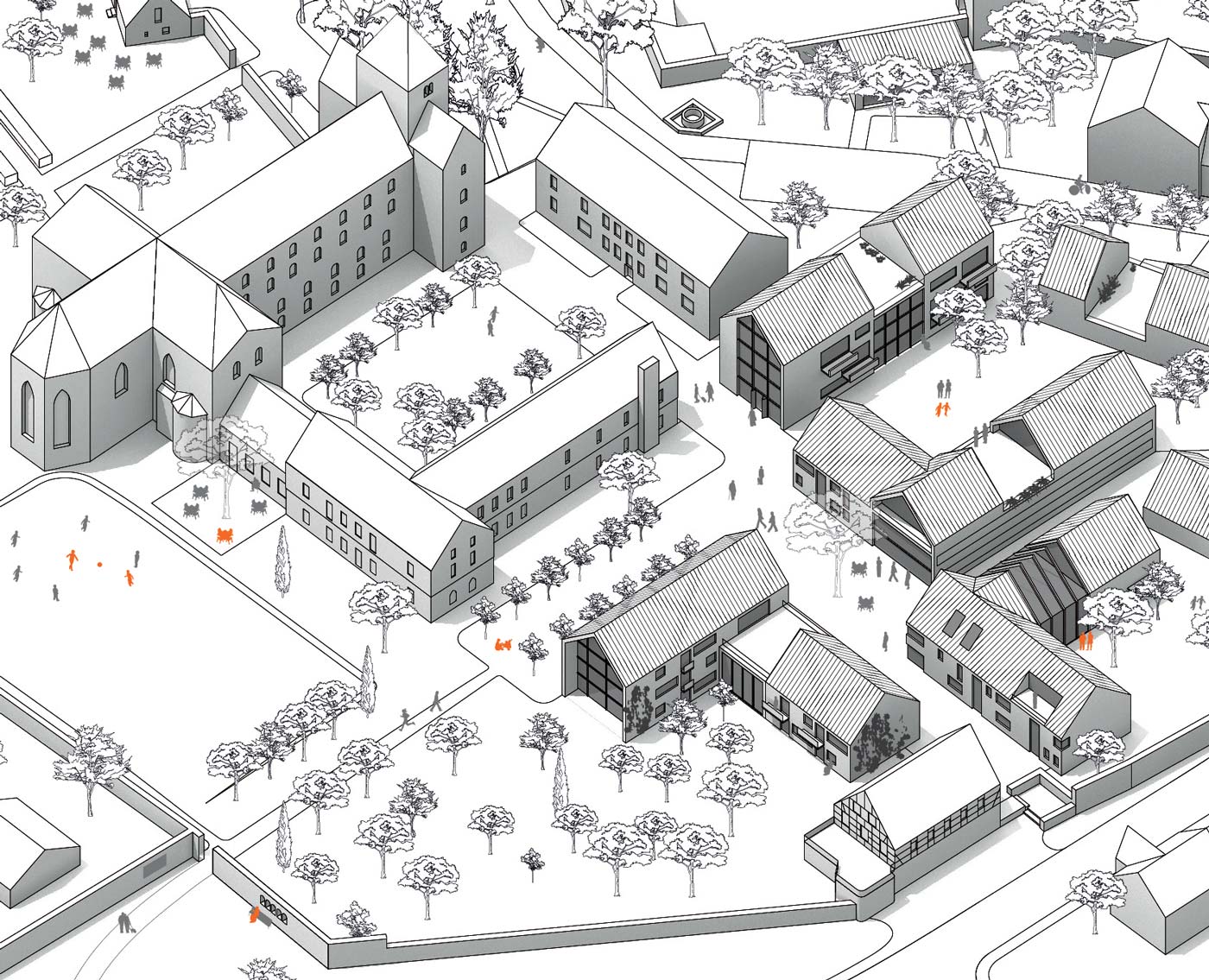 SSG Masterplan Guxhagen Axonometrie