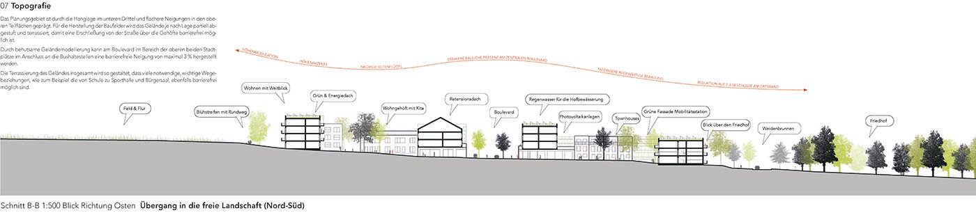 Schnitt des Projektes Schafhaus